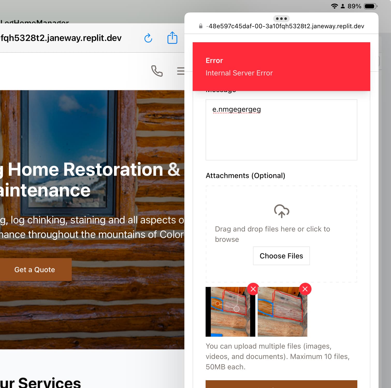 Log home moisture control and ventilation in Steamboat Springs Colorado