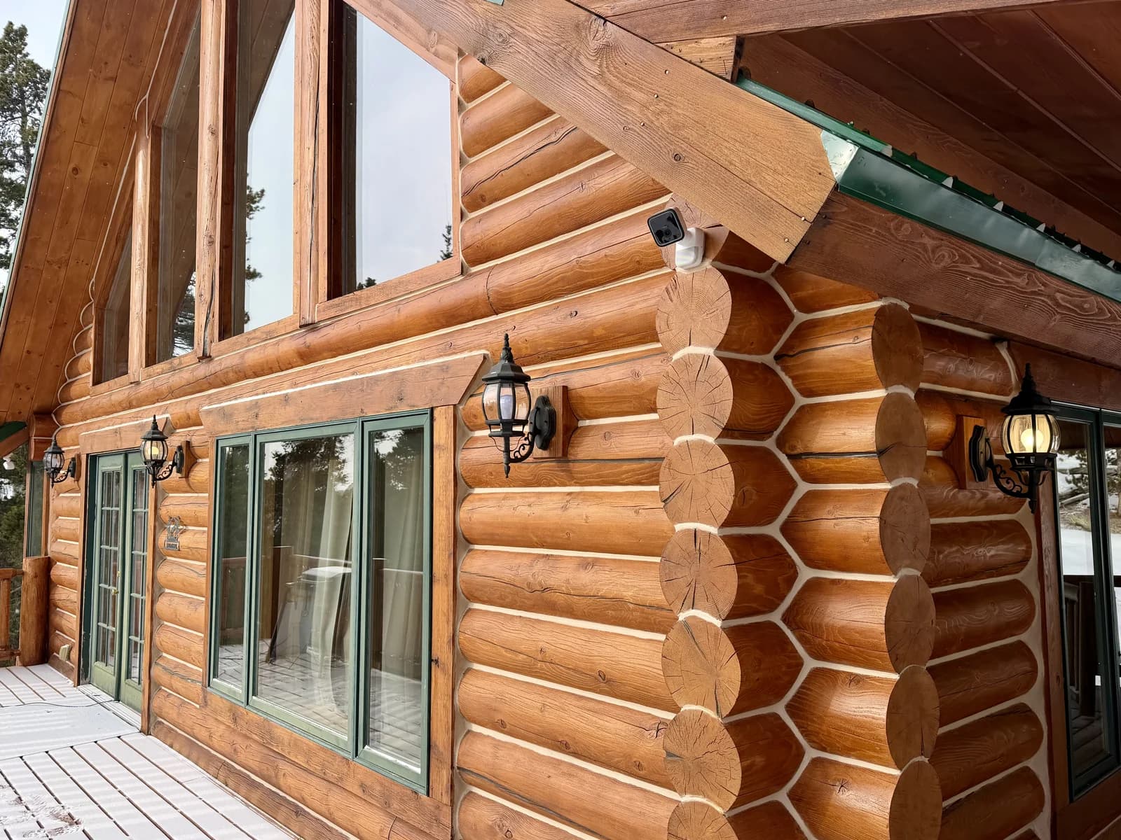 Winter Log Home Restoration in Fairplay with Permachink - Photo 2