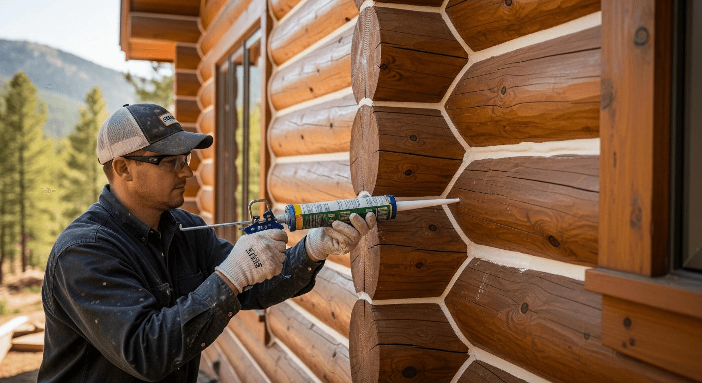 Chinking & Sealing - Professional log home service in Colorado