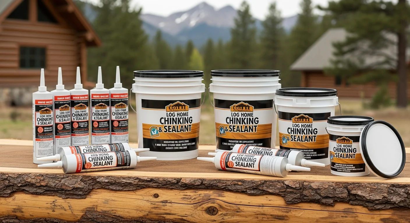 Log home chinking and staining products - Sashco and Permachink comparison